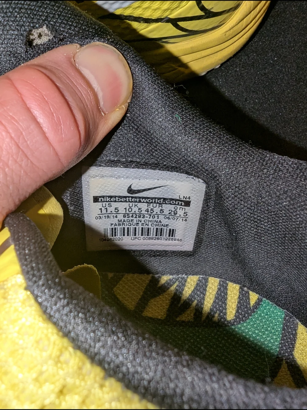 Nike Lunar TR1 LE Oregon Ducks NCAA Training Shoes - Picture 6 of 6